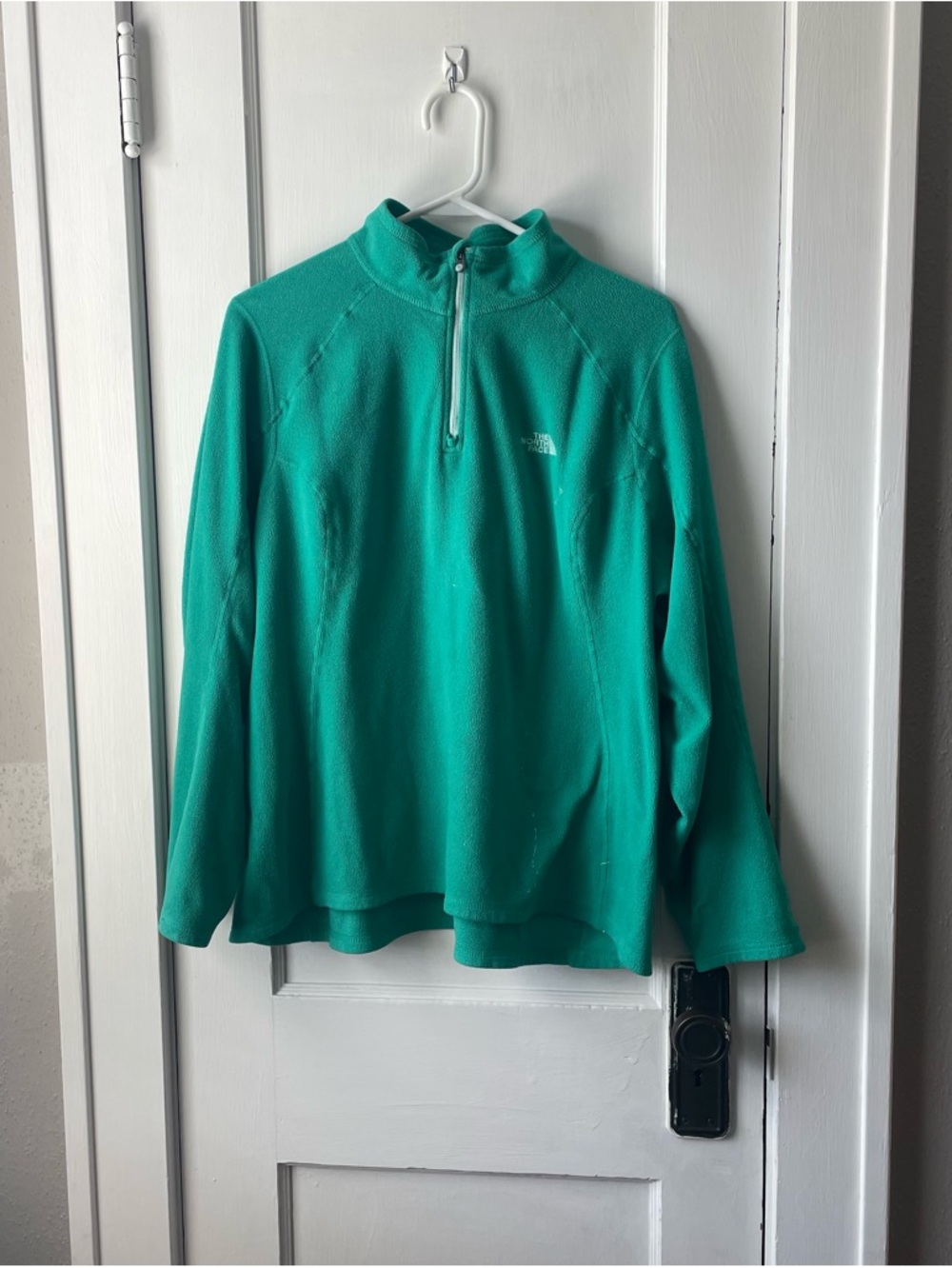 THE NORTH FACE Women’s Quarter-Zip Fleece Sweater - Teal Green XL $10